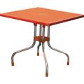 Wade Logan® Ashvath Pedestal Dining Table Plastic/Acrylic in Orange | 29 H in | Wayfair VRKG7190 43246311