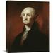 Global Gallery 'George Washington' by Gilbert Stuart Painting Print on Wrapped Canvas in Black/Brown/Red | 30 H x 24.67 W x 1.5 D in | Wayfair