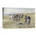 Global Gallery 'Captain Meriwether Lewis Meeting the Shoshones' by Charles M. Russell Painting Print on Wrapped Canvas in Black/Brown/Yellow | Wayfair