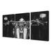 Stupell Industries "Black & White Classic Motorcycle Triptych Stretched' 3 Piece Painting Print on Canvas Set Canvas in Black/White | Wayfair