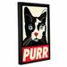 Wrought Studio™ Purr Propaganda by Rachel RCaldwell - Print on Canvas in Black | 24 H x 16 W x 2 D in | Wayfair VRKG1358 37978757