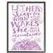 Stupell Industries 'Let Her Sleep Purple Mountains' - Picture Frame Textual Art Print on Paper in Pink | 14 H x 11 W x 1.5 D in | Wayfair