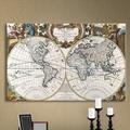 World Menagerie World Map Circa 1499 - Graphic Art Print on Canvas in White | 24 H x 36 W x 2 D in | Wayfair WDMG1003 26583877