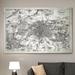 Wexford Home Paris Sketch Map I - Graphic Art Print on Canvas Metal in Gray/White | 24 H x 32 W x 1.5 D in | Wayfair HAC17-m114-2432