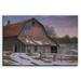 House & Homebody Co. Enduring Legency Barn by Robert Richert Painting Print Plaque Wood in Blue/Brown/Green | 16 H x 24 W x 1 D in | Wayfair