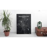 Williston Forge 'Oklahoma City City Map' Graphic Art Print Poster in Paper in Black | 20 H x 16 W x 0.05 D in | Wayfair WLFR5203 43629415