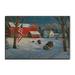 The Holiday Aisle® The Good Old Barn by Sam Timm Painting Print Plaque Wood in Blue/Brown/Red | 8 H x 12 W x 1 D in | Wayfair