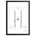 Williston Forge Baseball Bat 1885 - Picture Frame Drawing Print Paper in Gray | 20.5 H x 14.5 W x 0.5 D in | Wayfair WLFR5555 43944512