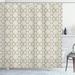 Winston Porter Torzsok Moroccan Floral Art Shower Curtain + Hooks Polyester in White | 70 H x 69 W in | Wayfair WNPR2848 39391931