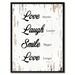 Winston Porter Love Harder Laugh Louder Smile Bigger Love Longe - Picture Frame Textual Art Print on Canvas in Black/White | Wayfair