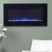 Wrought Studio™ Allmeria Wall Mounted Electric Fireplace w/ Remote (Black) in White, Size 18.0 H x 36.0 W x 4.75 D in | Wayfair WLGN8752 38201342