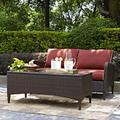 World Menagerie Mosca Traditional 2 Piece Sofa Seating Group w/ Cushions Metal in Red | 30.5 H x 51 W x 28.5 D in | Outdoor Furniture | Wayfair