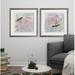 Winston Porter 'Lavender Finch' 2 Piece Framed Graphic Art Print Set Wood/Canvas/Paper in Brown | 16 H x 0.75 D in | Wayfair