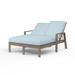 Sunset West Laguna Double Reclining Chaise Lounge w/ Cushion Metal in Brown | 57 H x 38 W x 76 D in | Outdoor Furniture | Wayfair