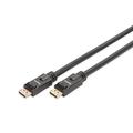 DIGITUS AK-340105-200-S Displayport Verbindungskabel, DP, m/amp Stecker auf Stecker, 20m Gold/schwarz