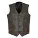 Smart Range Men's New 5226 Party Fashion Stylish Dirty Brown Real Genuine Classic Designer Real Soft Lambskin Leather Waistcoats (3XL)