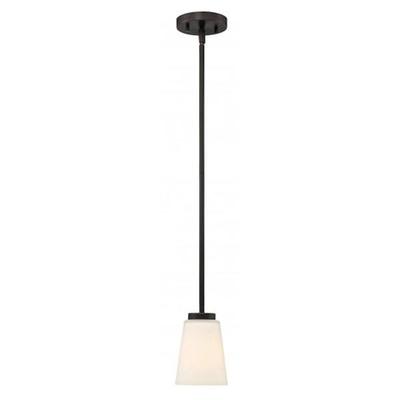 Nuvo Lighting 46353 - 1 Light Mahogany Bronze Frosted Glass Shade Pendant Light Fixture (NOME 1 LIGHT PENDANT)