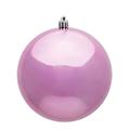 Vickerman 483664 - 4" Pink Shiny Ball Christmas Tree Ornament (6 pack) (N591079DSV)