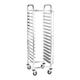 Royal Catering RCTW-16TB.1 Tray Cart Gastronorm Racking Trolley (150 kg, Storage Capacity 16 Trays 60 x 40 cm, Vertical Container Retainers) Stainless Steel