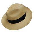 Equal Earth New Genuine Panama Hat Rolling Folding Authentic & Fairtrade - Natural (58cm)