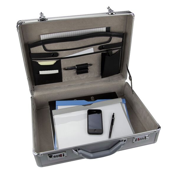 Monolith Aluminium Aktenkoffer grau, 46.4x34.7 cm Image