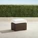 Small Palermo Ottoman with Cushion in Bronze Finish - Rain Resort Stripe Dove - Frontgate