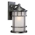 Nuvo Lighting 65633 - 1 Light 10" Aged Silver Frosted Seed Glass Shade Wall Light Fixture (MANOR 1 LT 10" OUTDOOR WALL)