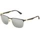 Ray-Ban Unisex's 0RB3569 187/88 59 Sunglasses, Gold Top Black/Grey Mirror Silver Gradient