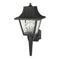 Nuvo Lighting 77852 - 1 Light 18" Black Textured Acrylic Panels Outdoor Wall Lantern Light Fixture (1 Light - 18" - Wall Lantern - Mansard Lantern w/Textured Acrylic Panels)