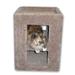 Tucker Murphy Pet™ Irene 21" Fat Cat Kitty Cube Cat Condo Wood in Brown | 24 H x 18 W x 18 D in | Wayfair 193325A39AA24233B0BCDC06278F050D