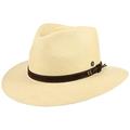 Lierys The Striking Traveller Panama Hat Mens - Made of Panama Straw - Handmade in Ecuador - Straw hat with Leather Trim - Summer - Nature M (57-58 cm)