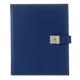 goldbuch Cezanne 53818 Document Folder for DIN A4 Documents Ring Binder with 5 Pockets Expandable Folder with Lock Orginal Folder Made of Artificial Leather Approx. 27.5 x 34 cm Blue