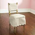 Bunny Williams Ballroom Folding Chair Short Slipcover - Natural Linen - Ballard Designs Natural Linen - Ballard Designs