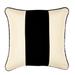 Colorblock Sunbrella Outdoor Pillow - Black/Sand, 12" x 20" - Ballard Designs Black/Sand 12" x 20" - Ballard Designs