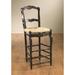 August Grove® Gallien 47" Bar Stool Wood/Wicker/Rattan in Black | 47 H x 20 W x 24 D in | Wayfair E0AEB5DCE9ED43C99506DB33D49A9B12