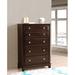 Glory Furniture Sera 5 Drawer Chest Wood in Brown | 58 H x 40 W x 19 D in | Wayfair G9800-CH