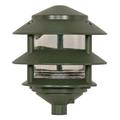 Nuvo Lighting 77323 - 1 Light 3 Tier 7" Green Post Lantern Light Fixture (3 TIER GARDEN LIGHT, GREEN)