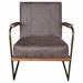 Armchair - Williston Forge Gillett 27.5" Wide Polyester Armchair Wood/Metal in Brown | 32 H x 27.5 W x 32 D in | Wayfair