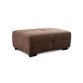 Cavadore Hocker Mavericco / XXL Fußhocker in Lederoptik / Industrial Style / Passend zu Big Sofa und Ecksofa Mavericco / 108 x 71 x 41 cm (BxHXT) / Mikrofaser Braun