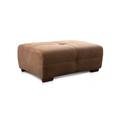 Cavadore Hocker Mavericco / XXL Couch-Hocker im modernen Design / Mikrofaser / Passend zu Big Sofa und Ecksofa Mavericco / 108 x 71 x 41 cm (BxHXT) / Mikrofaser Braun