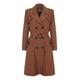 De La Creme - Brown Womens Spring Belted Trench Coat Size 16
