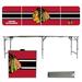 Chicago Blackhawks Striped Design 8' Portable Folding Tailgate Table