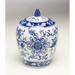Alcott Hill® Floral Ginger Urn in Blue/White | 8 H x 6 W x 6 D in | Wayfair ALTH6400 45490033