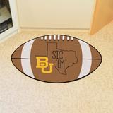 FANMATS NCAA Baylor Southern Football 35 in. x 22 in. Non-Slip Indoor Only Door Mat Synthetics in Brown/Gray | 22 W x 35 D in | Wayfair 21086