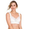 Miss Mary of Sweden Star Women's Non-Wired Full Cup Cotton Bra with Lace White