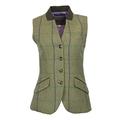 Walker & Hawkes - Ladies Tweed Margate Waistcoat Gilet Back Belt - Purple Stripe - 8