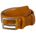 40 Colori Mens Venezia Florentine Leather Belt - Orange - Large