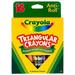 Crayola Triangular Anti-Roll Crayons 16 Colors Per Box Set Of 4 Boxes