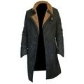 Red Smoke Blade Runner 2049 Ryan Gosling Waxed Cotton Black Coat