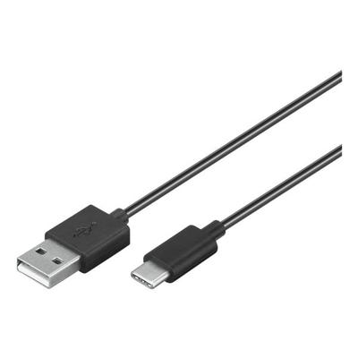 goobay USB-C Lade- und Synchronisationskabel 0,5 m schwarz schwarz
